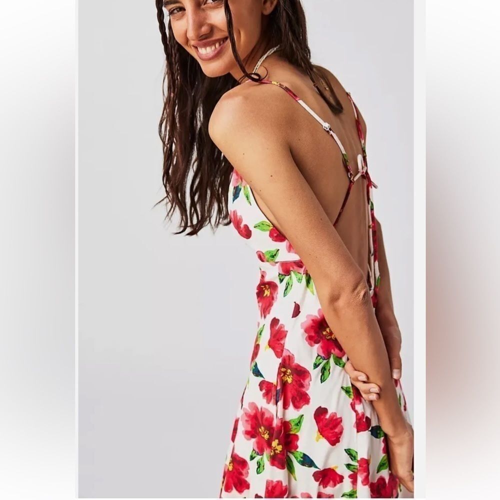 Free People Finer Things Printed Midi Dress Size xL